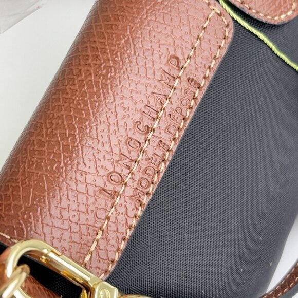 Longchamp Le Pliage Black Mini Canvas Shoulder Bag - Picture 6 of 8